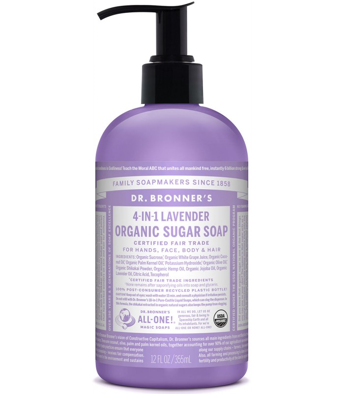 Dr Bronner's LAVENDER Organic Sugar Soap